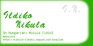 ildiko nikula business card